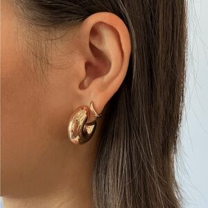 Puffy Gold Hoops